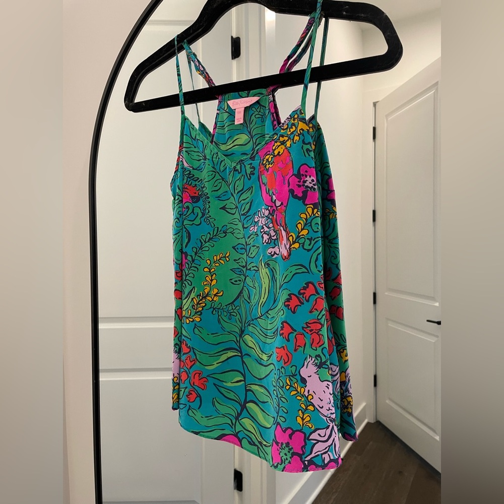 Lilly Pulitzer Dusk silk tank xs